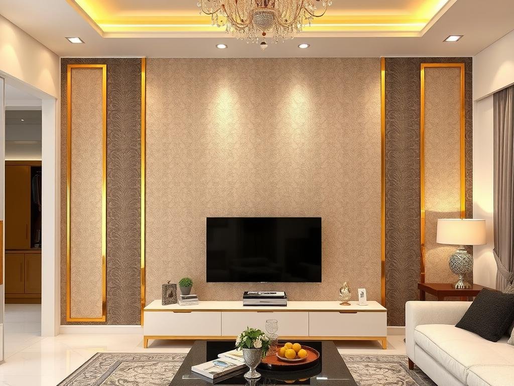 تركيب ورق جدران فاخر في منزل كويتي