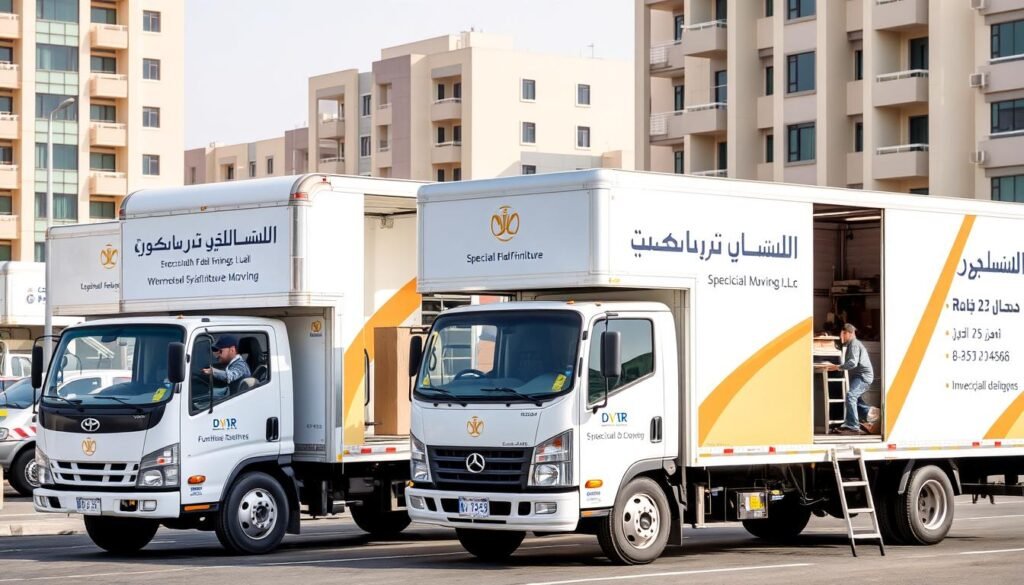 سيارات نقل عفش متخصصة في الكويت مع فريق العمل