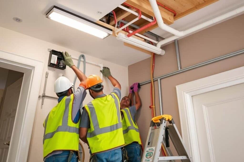 فريق صيانة يقوم بترميم منزل في الكويت