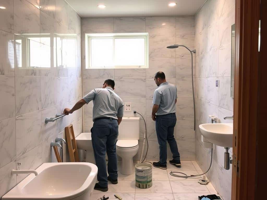فريق عمل متخصص في تجديد حمامات الكويت