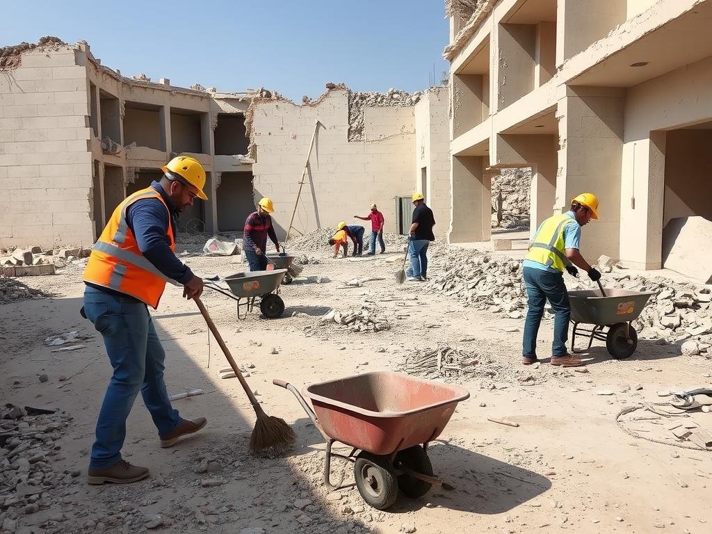 مرحلة التنظيف والتجهيز من معلم تكسير بالكويت