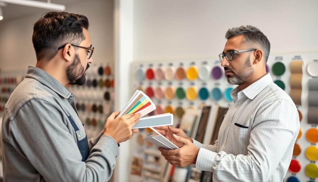 معلم دهان مضمون يقدم نصائح حول اختيار الألوان في الكويت