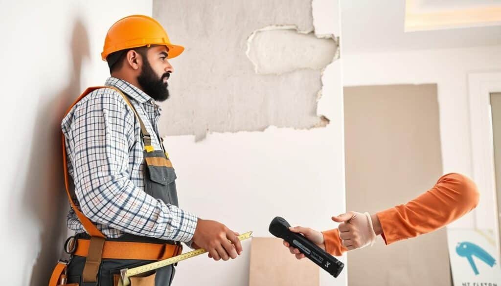 مقاول ترميمات يقوم بأعمال ترميم في منزل بالكويت