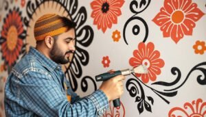 صباغ الكويت يقوم بتنفيذ ديكورات حديثة على الجدران