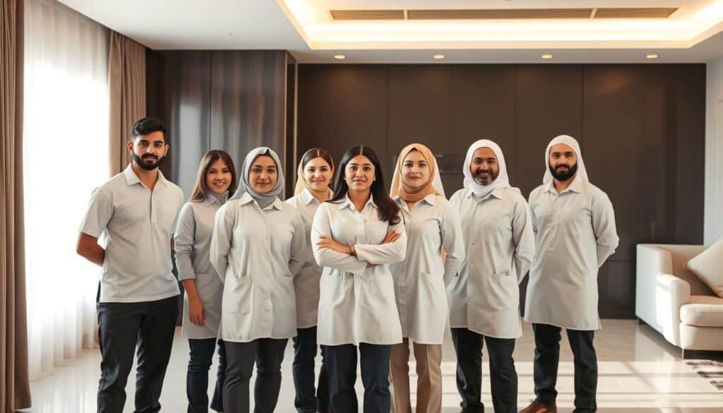 فريق عمل شركة تنظيف منازل الكويت