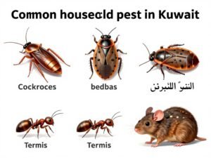 أنواع مختلفة من الحشرات المنزلية الشائعة في الكويت