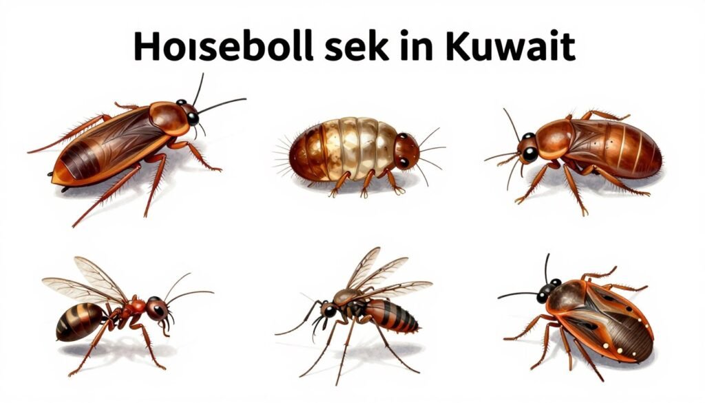 أنواع الحشرات الشائعة في المنازل الكويتية