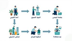 خطوات عمل شركة مكافحة الحشرات الاحترافية