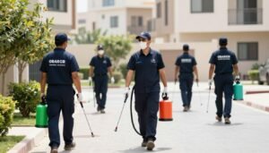 فريق عمل شركة مكافحة الحشرات يقوم بتقديم خدمات متنوعة في الكويت